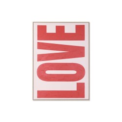 Quadro Home ESPRIT Love Rosso Rosa Moderno 103 x 4,5 x 143 cm 103 x 4 x 143 cm