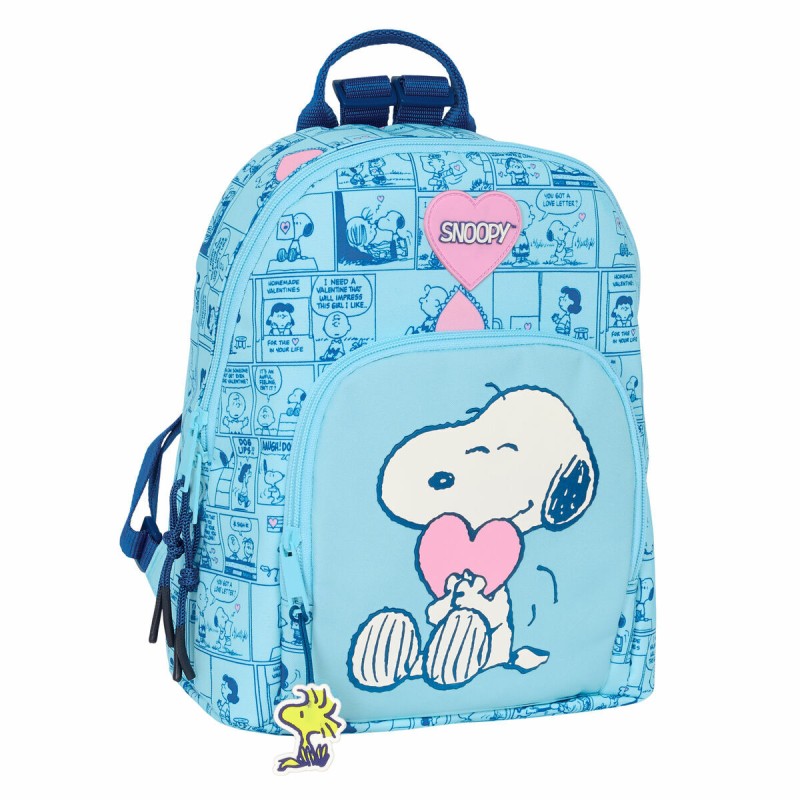Zaino Casual Snoopy Love Azzurro Chiaro 25 x 30 x 13 cm Zaino Casual Snoopy Love Azzurro Chiaro 25 x 30 x 13 cm