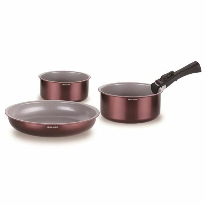 Batteria da Cucina Arthur Martin AM2503 Rosso Granato Batteria da Cucina Arthur Martin AM2503 Rosso Granato