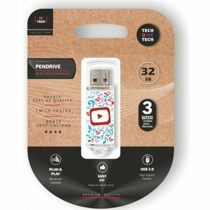 Memoria USB Tech One Tech TEC4019-32 32 GB Memoria USB Tech One Tech TEC4019-32 32 GB