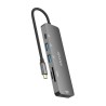 Hub USB Aisens ASUC-6P016-GR Grigio (1 Unità)