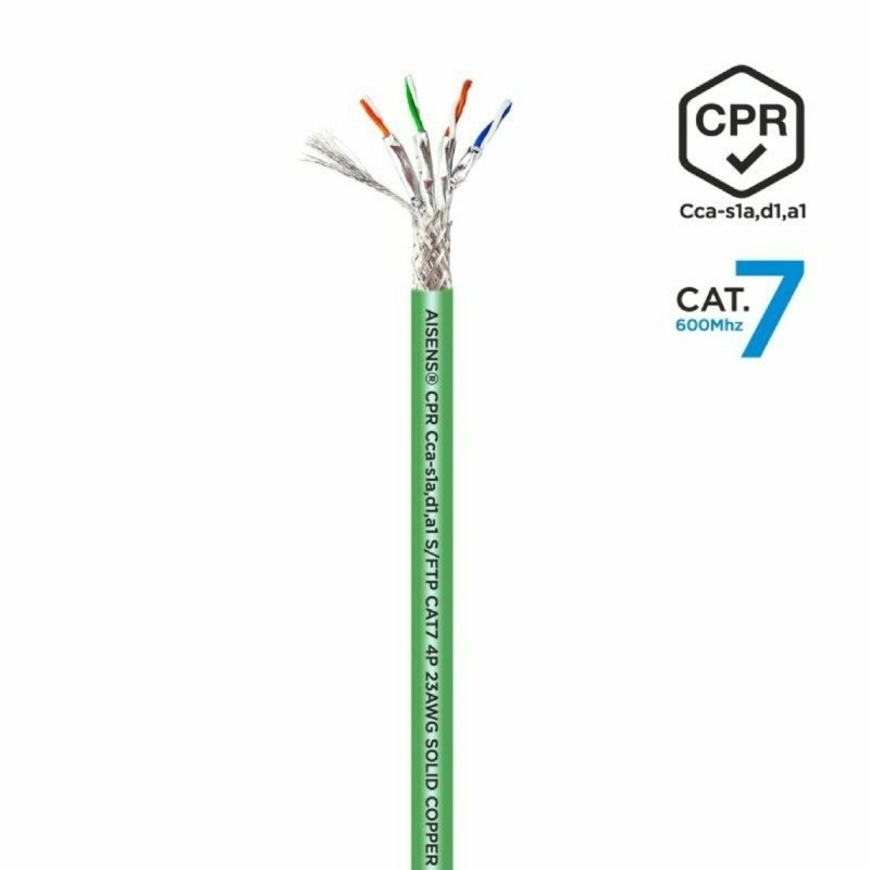 Cavo di Rete Rigido FTP Categoria 7 Aisens AWG23 Verde 305 m Cavo di Rete Rigido FTP Categoria 7 Aisens AWG23 Verde 305 m