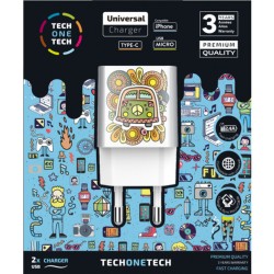 Caricabatterie da Parete Tech One Tech TEC2503 Bianco