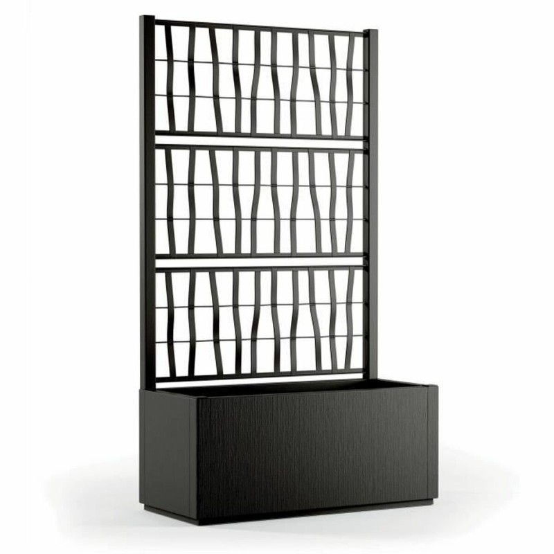 Vaso Starwax Nero Rettangolare 80 cm Vaso Starwax Nero Rettangolare 80 cm