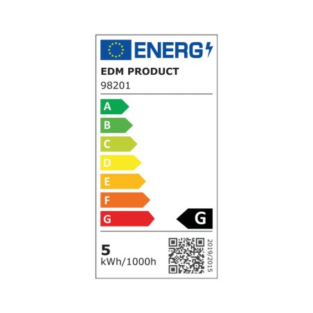 Confezione da 3 lampadine LED EDM 98201 G 35 W 5 W 50 W E27 3200 Lm Ø 4,5 x 8 cm (3200 K)