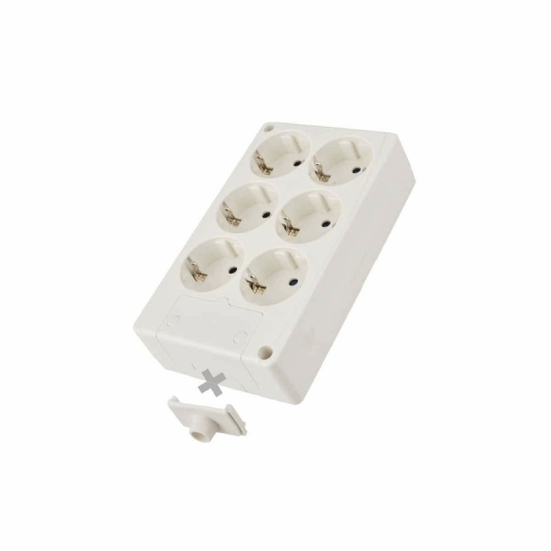 Multipresa con 6 Prese senza Interruttore Solera 8106 3500 W 250 V 16 A Multipresa con 6 Prese senza Interruttore Solera 8106 3500 W 250 V 16 A