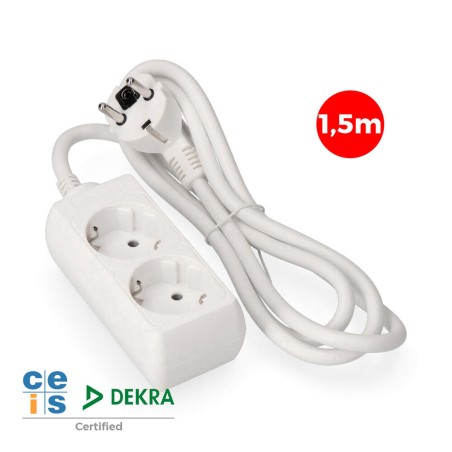 Multipresa con 2 Prese senza Interruttore EDM 41015 Schuko (1,5 m)