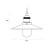 Lampadario EDM 32106 Nero 60 W Vintage