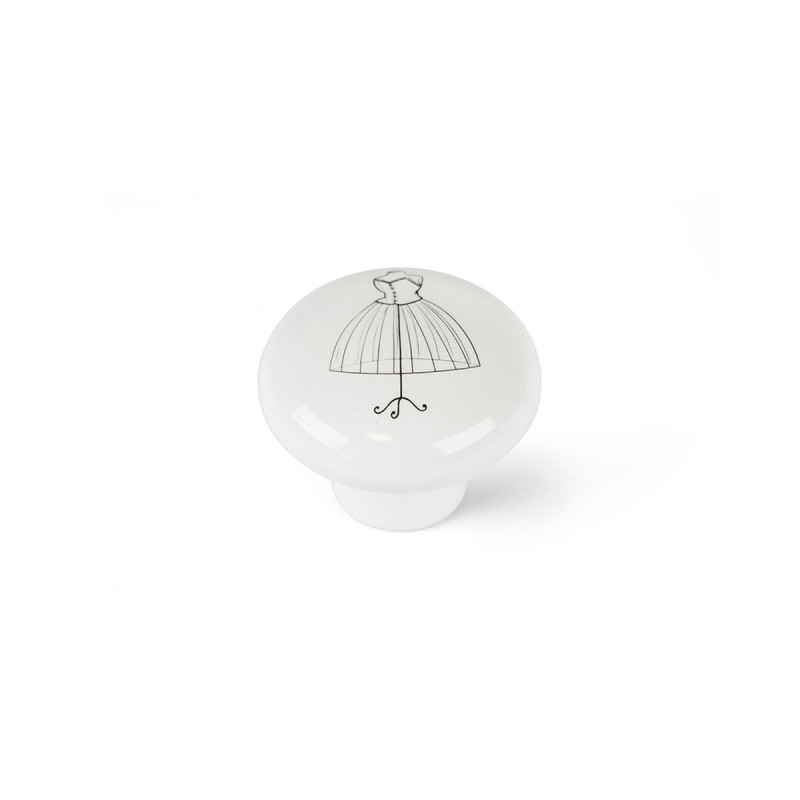 Pomo Rei e817 Bianco Porcellana Illustrato Ø 40 x 32 mm 4 Pezzi Pomo Rei e817 Bianco Porcellana Illustrato Ø 40 x 32 mm 4 Pezzi
