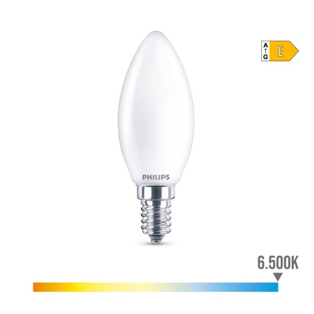 Lampadina LED Philips Candela E 6,5 W E14 806 lm 3,5 x 9,7 cm (6500 K)