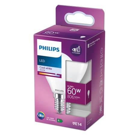 Lampadina LED Philips E 6.5 W 6,5 W 60 W E14 806 lm Ø 4,5 x 8 cm (4000 K)