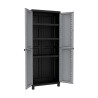 Armadio guardaroba Terry Nero/Grigio Resina Plastica 68 X 39 X 170 CM
