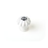 Pomo Rei e524 Bianco Metallo Ø 28 x 27 mm 4 Pezzi