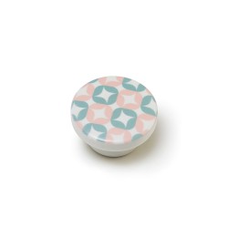 Pomo Rei e222 Rosa legno di faggio Ø 40 x 22 mm 4 Pezzi
