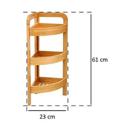 Scaffale ad Angolo 5five Simply Smart 23 x 23 x 61 cm Marrone 3 Mensole