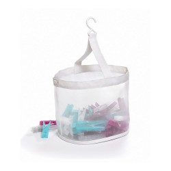 Cestino per Mollette Domopak Living Trasparente Plastica 20 x 20 x 19 cm Mollette per Panni