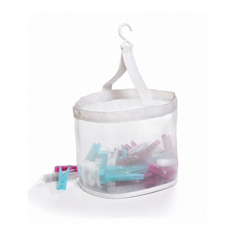 Cestino per Mollette Domopak Living Trasparente Plastica 20 x 20 x 19 cm Mollette per Panni Cestino per Mollette Domopak Living Trasparente Plastica 20 x 20 x 19 cm Mollette per Panni