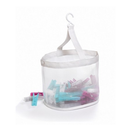 Cestino per Mollette Domopak Living Trasparente Plastica 20 x 20 x 19 cm Mollette per Panni