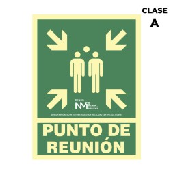 Insegna Normaluz Punto de reunión PVC 22,4 x 30 cm