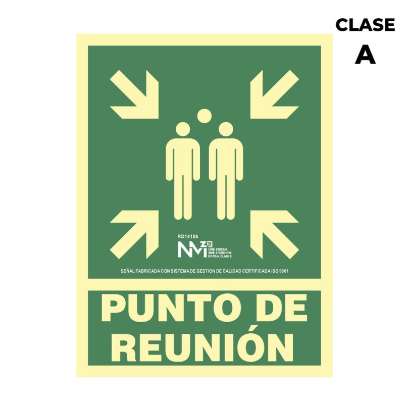 Insegna Normaluz Punto de reunión PVC 22,4 x 30 cm Insegna Normaluz Punto de reunión PVC 22,4 x 30 cm