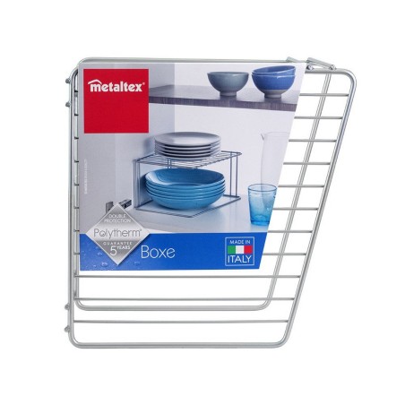 Contenitore per Sistemare per Mobile da Cucina Metaltex Boxe 2 Mensole Metallo (25 x 25 x 15 cm)