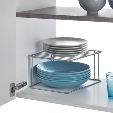 Contenitore per Sistemare per Mobile da Cucina Metaltex Boxe 2 Mensole Metallo (25 x 25 x 15 cm)