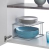 Contenitore per Sistemare per Mobile da Cucina Metaltex Boxe 2 Mensole Metallo (25 x 25 x 15 cm)
