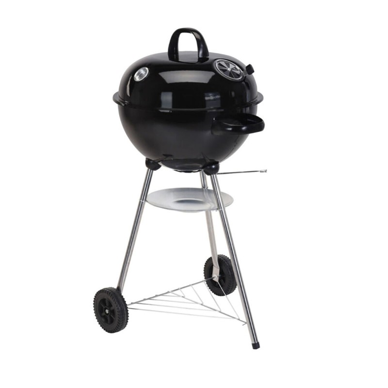 Barbecue a Carboni con Ruote Nero 47 x 90 cm Rotonda Barbecue a Carboni con Ruote Nero 47 x 90 cm Rotonda