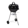 Barbecue a Carboni con Ruote Nero 47 x 90 cm Rotonda