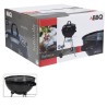 Barbecue a Carboni con Ruote Nero 47 x 90 cm Rotonda