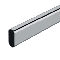 Asta per guardaroba Stor Planet Argentato Ovale 150 x 1,5 x 2,5 cm Armadio