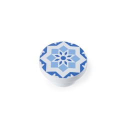 Pomo Rei e242 Azzurro legno di faggio Ø 40 x 22 mm 4 Pezzi