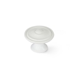 Pomo Rei 3110 Bianco Metallo Ø 35 x 26 mm 4 Pezzi