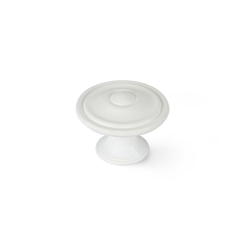 Pomo Rei 3110 Bianco Metallo Ø 35 x 26 mm 4 Pezzi Pomo Rei 3110 Bianco Metallo Ø 35 x 26 mm 4 Pezzi