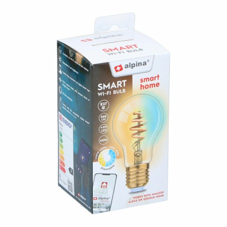 Lampadina Intelligente Alpina RGB Wi-Fi 5 W 4,9 W E27 1800-6500 K 360 Lm