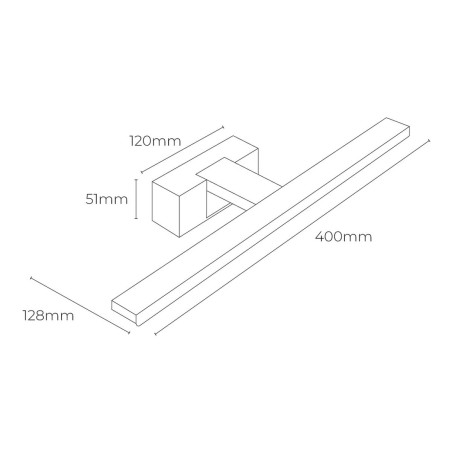 Lampada da Parete EDM 32433 F 8 W 800 lm 40 x 12,8 x 5,1 cm LED