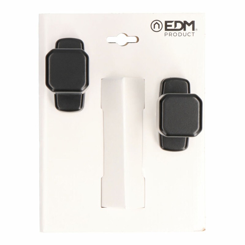 Pomo EDM 85462 6807 Nero Alluminio 80 x 39 mm Pomo EDM 85462 6807 Nero Alluminio 80 x 39 mm