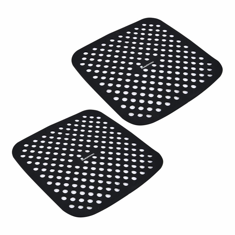 Tappetino da forno Masterpro bgmp-7701 Nero Silicone 19 x 19 cm (2 Unità) Tappetino da forno Masterpro bgmp-7701 Nero Silicone 19 x 19 cm (2 Unità)