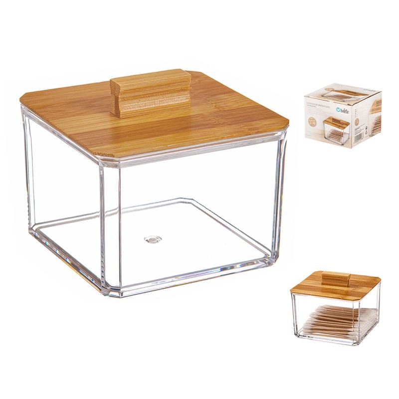 Organizer per trucchi Ballete Bambù 9,5 x 9,5 x 8 cm Organizer per trucchi Ballete Bambù 9,5 x 9,5 x 8 cm