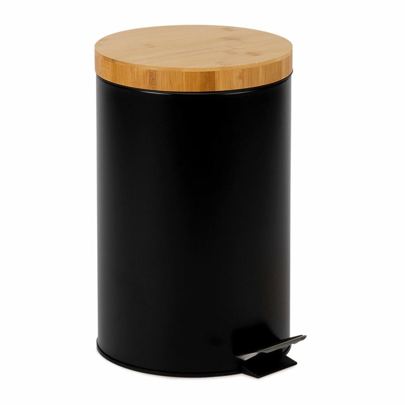 Secchio per la Spazzatura Andrea House cc72108 Nero Metallo 12 L Secchio per la Spazzatura Andrea House cc72108 Nero Metallo 12 L