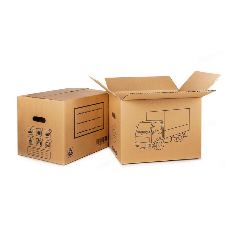 Scatola di cartone per traslochi Fun&Go 60 x 40 x 40 cm (1 Unità) Scatola di cartone per traslochi Fun&Go 60 x 40 x 40 cm (1 Unità)