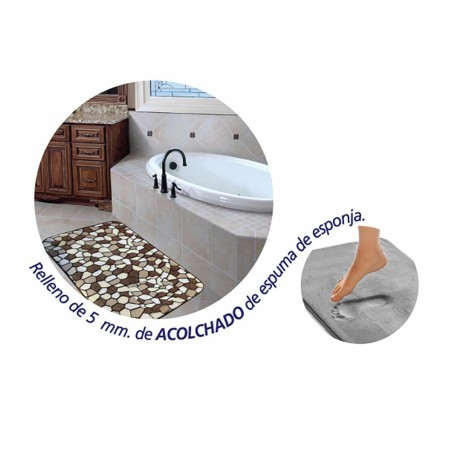 Tappeto da bagno Hidalgo Pietra 40 x 60 cm