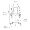 Sedia Gaming EDM 75194 Bianco Nero