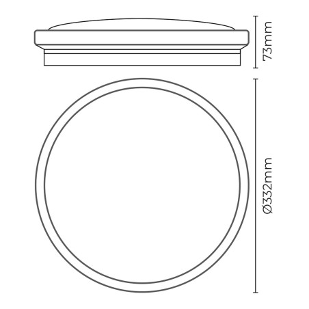 Applique Plafoniera LED EDM 32540 F 18 W 1820 Lm Circolare Superficie (6400 K)