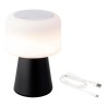 Lampada LED con altoparlante Bluetooth e caricabatterie senza fili Lumineo 894415 Nero Ricaricabile