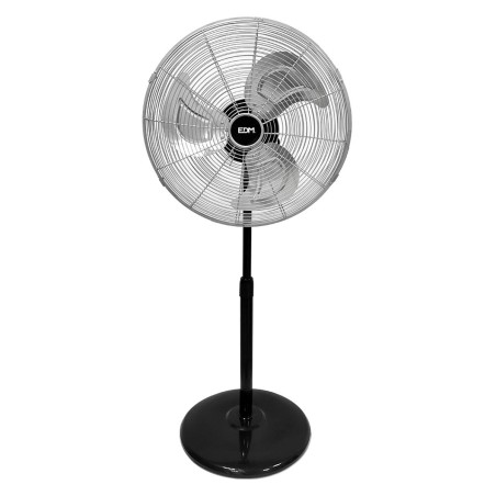 Ventilatore a Piantana EDM 33528 Nero opaco 80 W Ø 50 cm industriale