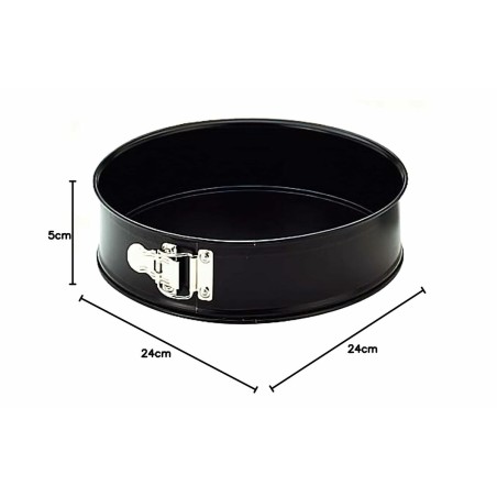 Stampo Removibile Ibili 820124 Acciaio Ø 24 x 6,5 cm Nero Rotondo