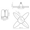 Lampadina LED EDM 98907 Leaf 30 W 200 W E27 3000 lm 35 x 11,2 cm Multidirezionale (6500 K)
