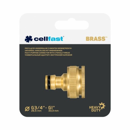 Connettore tubo Cellfast 3/4" 1" Ottone Rubinetto