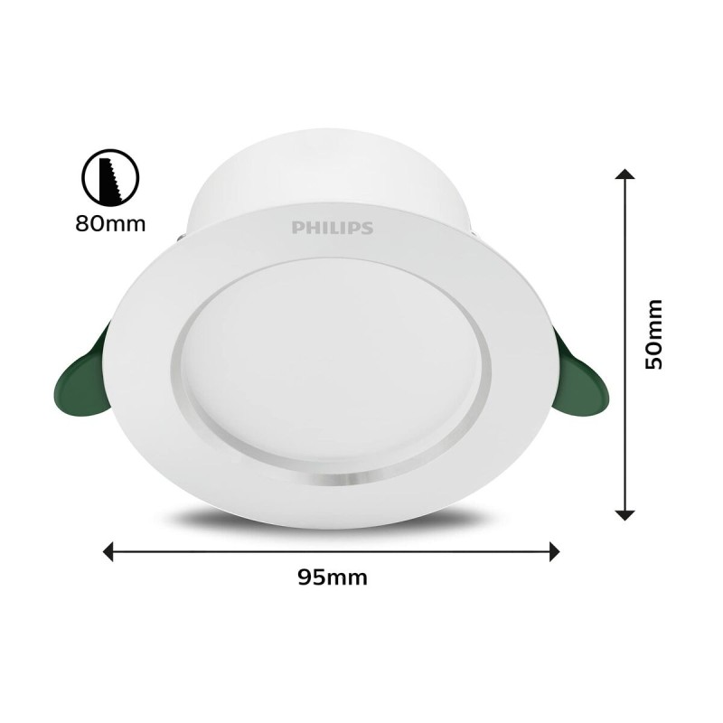 Downlight Philips Diamond Cut Bianco 6,5 W 1150 Lm Ø 15 x 4,95 cm (4000 K) Downlight Philips Diamond Cut Bianco 6,5 W 1150 Lm Ø 15 x 4,95 cm (4000 K)